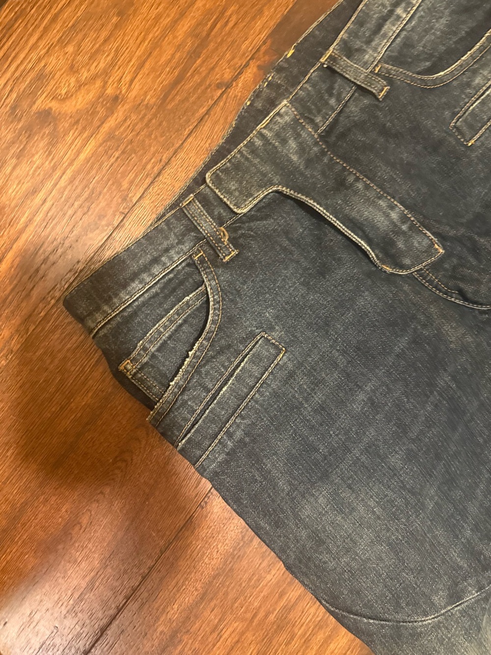 BALMAIN PARIS MENS BIKER MOTO DENIM JEANS, SIZE 34, INDIGO BLUE WASH - Picture 6 of 15